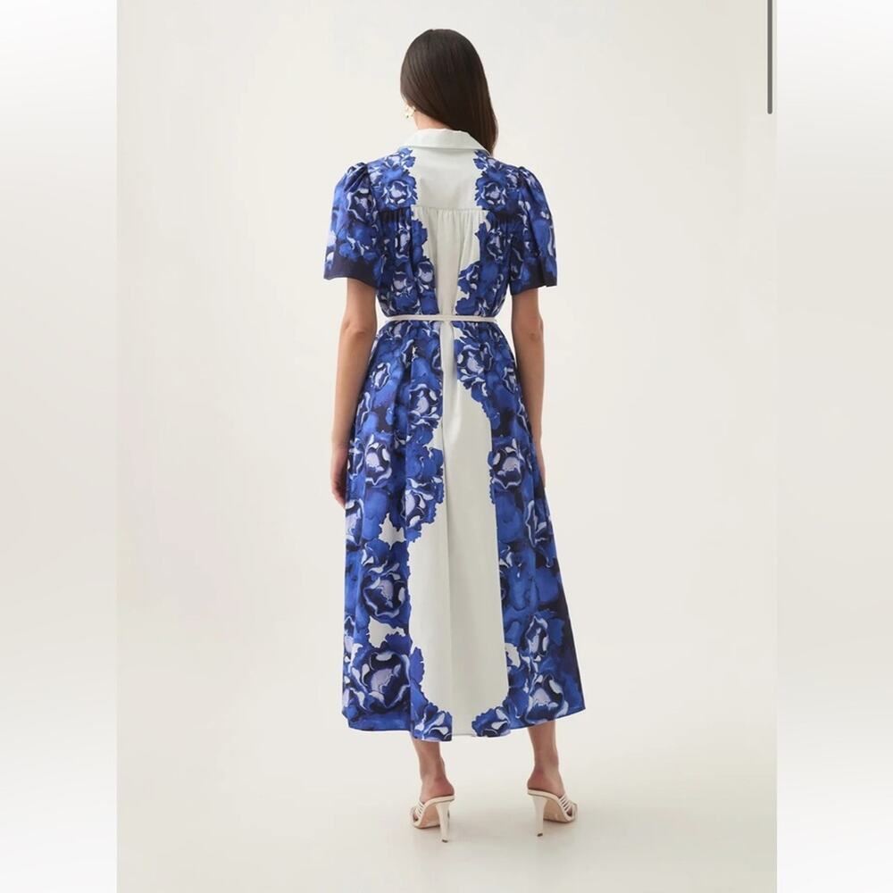 Aje Fernanda Midi Dress Cobalt Au10/US6 - Picture 2 of 5